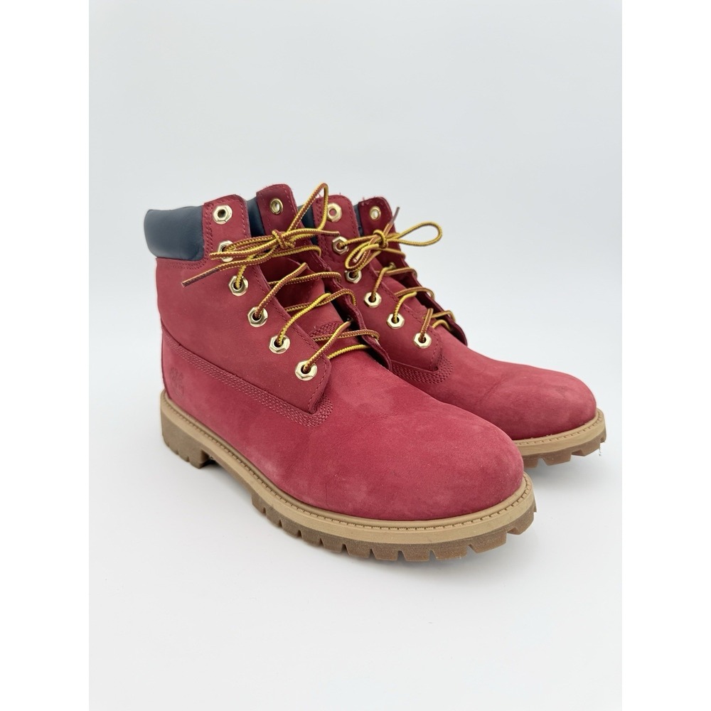 Timberland RARE Youth Red Leather Boot size 6.5 - Picture 6 of 12